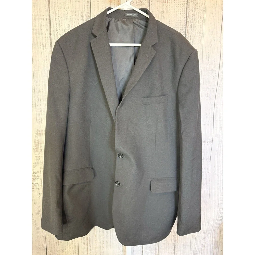 Alex Alexandre London Men’s Suit Coat 48 Long Black Coat Made In Egypt